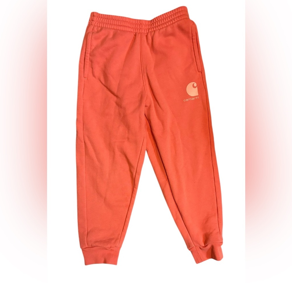 Carhartt Girls Heavyweight Fleece Logo Joggers Pink Size 5 Cozy Casual